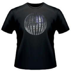 T-Shirt with Disco Ball Design